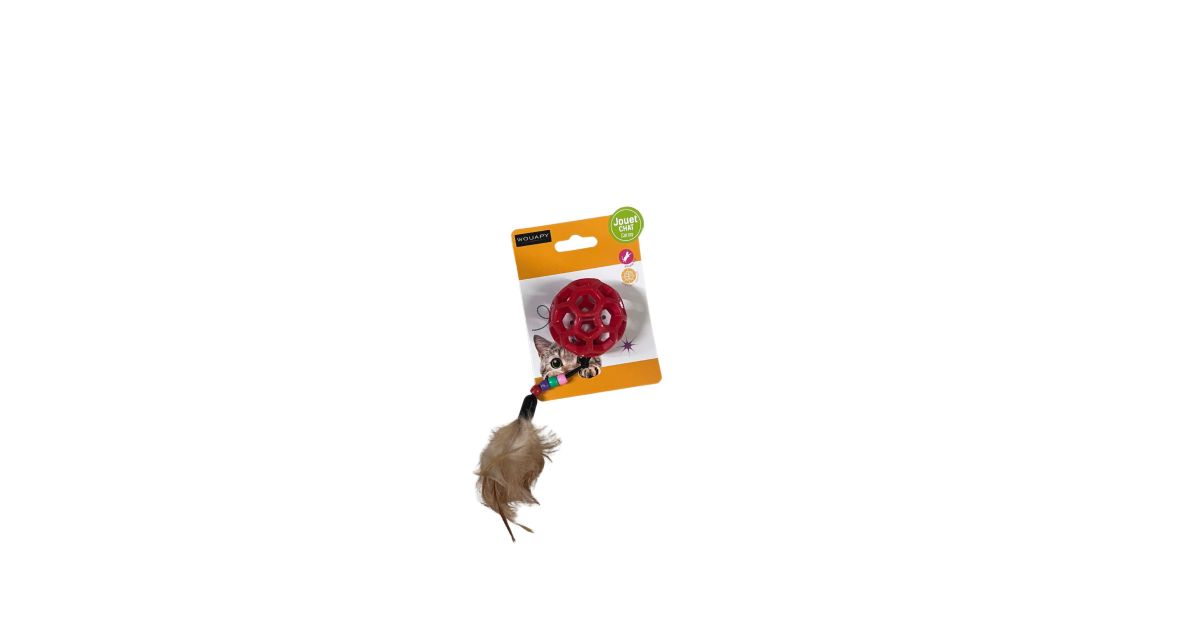 Jouet Chat TPR queue et plumes