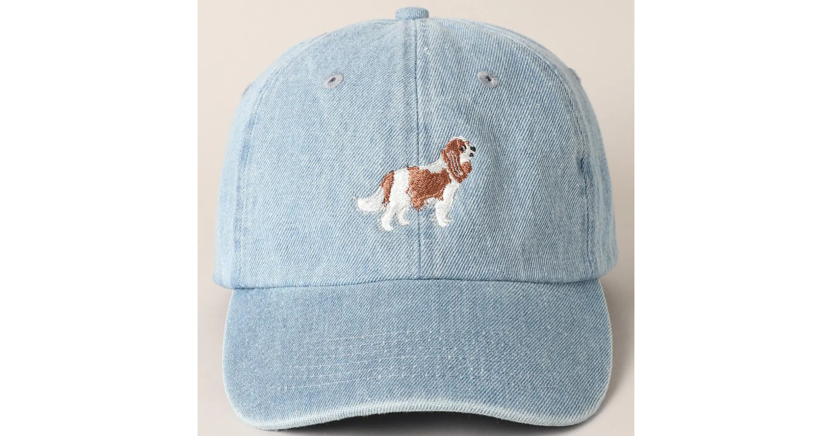 Casquette jean Cavalier King Charles en jean