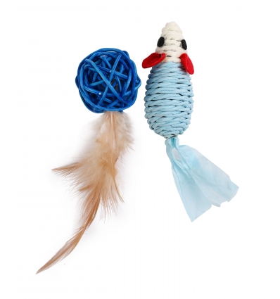Souris Sisal + Balle Plume