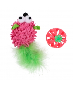 Souris poil + balle Plastique