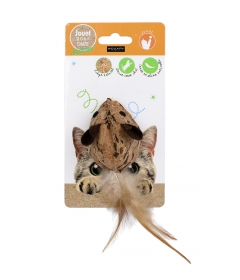 Souris en liège avec Plume