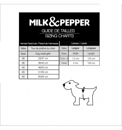 Harnais pour chien - Harnais Dandy Milk & Pepper - 27