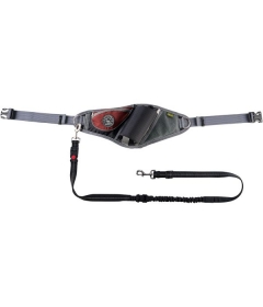 Accessoire de promenade pour chiens - Sac ceinture multipoche avec laisse élastique Hunter - 1