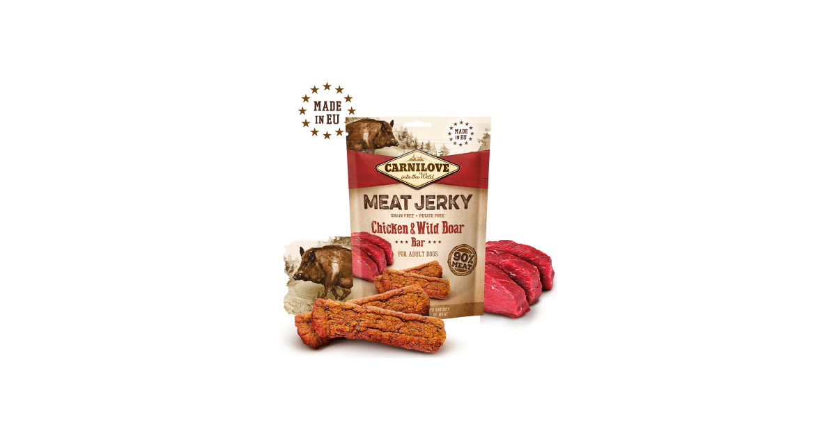 Friandise pour chien Carnilove - Dog Jerky Poulet & Sanglier