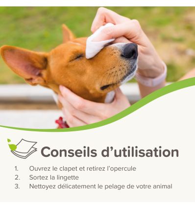 Accessoire d'hygiène pour chiens et chats - 30 Lingettes Universelles
