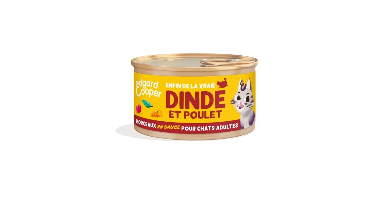 Edgar Cooper - Morceaux Dinde et Poulet - Chat Adulte