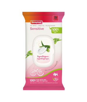 Accessoire d'hygiène pour chiens - 30 Lingettes Peaux Sensibles