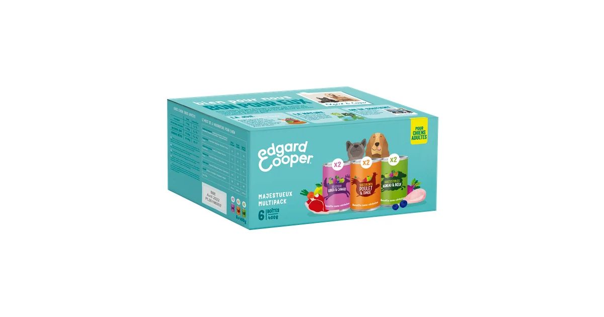 Edgar Cooper - Multipack 6 boites Gibier Poulet et Agneau