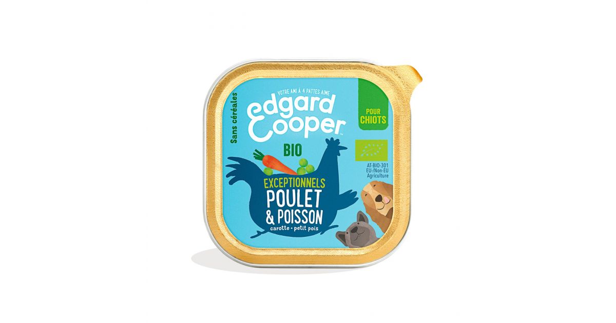 Edgar Cooper - Paté Bio Poulet et Poisson - Chiot