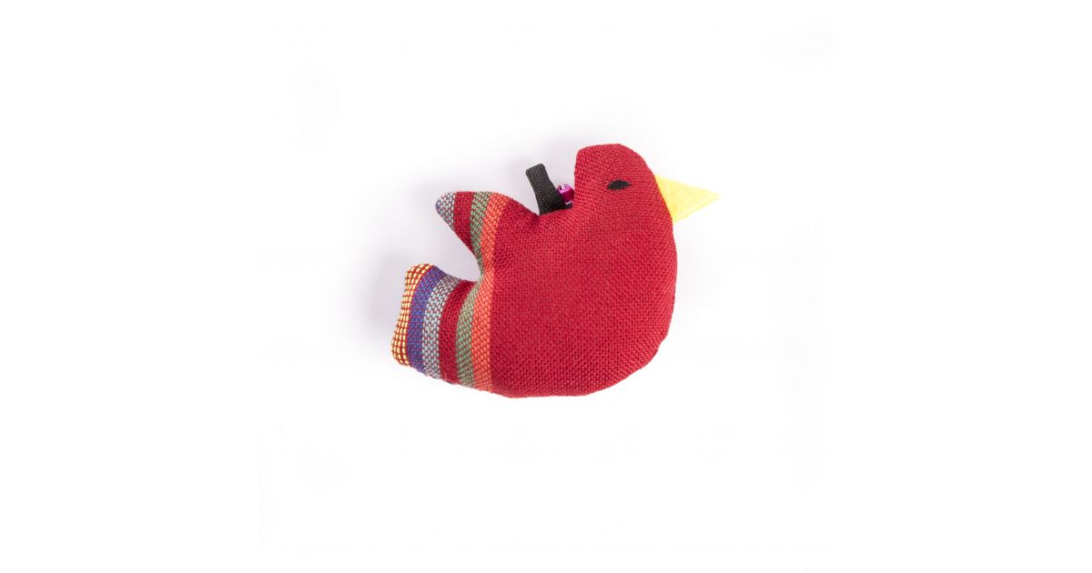 jouet oiseau rouge