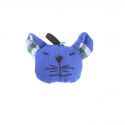 jouet tête de chat bleu