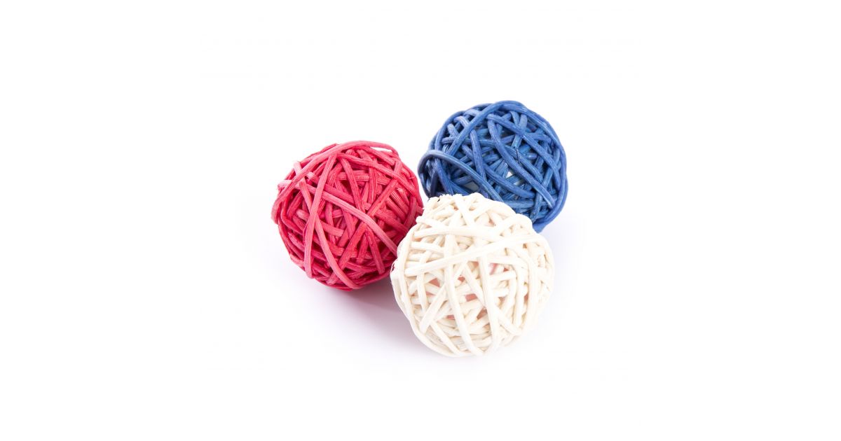 Balles en rotins tricolore