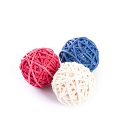 Balles en rotins tricolore