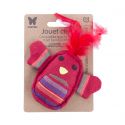 jouet poussin rouge plume