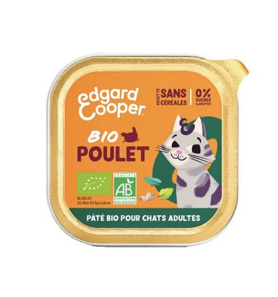 Edgar Cooper - Paté BIO Poulet - Chat Adulte