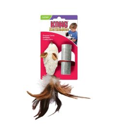 Kong - refillables feather mouse 
