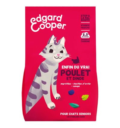 Edgar Cooper - Croquettes Poulet et Dinde - Chat Senior