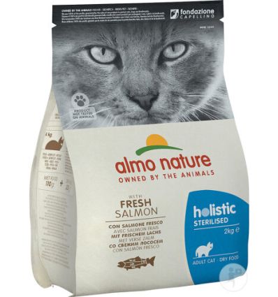 Almo Nature - Croquettes Chat Sterilised Saumon Frais