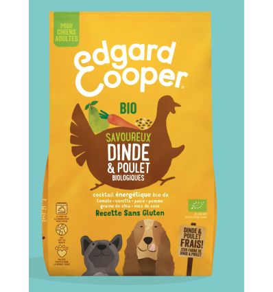 Edgar Cooper - Croquettes Bio Dinde et Poulet - Chien adulte