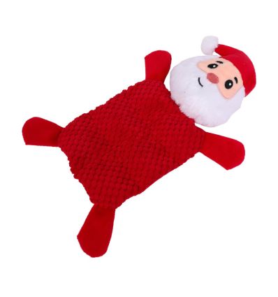 Peluche plate de père Noel avec squeaker